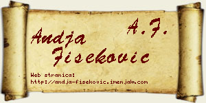 Anđa Fišeković vizit kartica